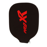 The ProXR Signature "The Wall" 14  Pickleball Paddle features a gold and grey graphic design on a 3k carbon fiber weave face and 14mm poly core. Short 4-inch handle is great for table tennis grip-style players. Ranging in weight from 8.0 - 8.4 ounces.
