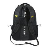 Back view of Paddletek Sport Pickleball Backpack in Yellow.