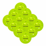 Vulcan VPRO Flight Outdoor Pickleball 12 pack, in high-visibility yellow.