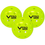 Vulcan VPRO Flight Outdoor Pickleball 3 pack, in high-visibility yellow.