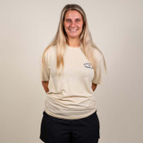 PPA 'Where Pros Play' Comfy T-Shirt - Unisex Front View - Heather Bone/Navy