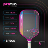 Proton Series Three Project Flamingo 13mm Elongated Pickleball Paddle