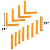 Court Long Lines and Corners, includes 8 long lines and 4 corners