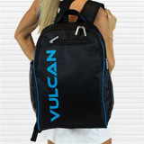 The Vulcan Club Pickleball Backpack features a large center compartment and several small zippered pockets.