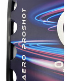 Oneshot Aero Proshot Paddle with a polypropylene core, textured graphite face, and classic shape. Available in Black Nightlight color.