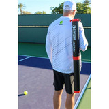 GAMMA Pickleball Ball Tube is a collapsible ball retrieval tube that when expanded stores 12 pickleballs. Black, red, and white with the GAMMA logo on the side.
