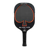 Kinetic Black Ace Pro Carbon Fiber Paddle by ProKennex Pickleball. Featuring an 11 millimeter thick polypropylene honeycomb core and 15.8 inch overall length