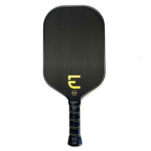 ElectrumModel E Graphite Pickleball Paddle, polymer core and carbon fiber face, available in black only.