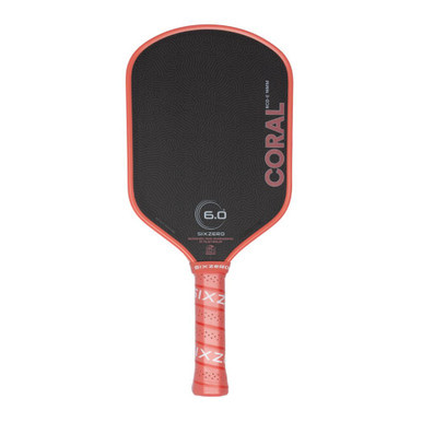 Six Zero Coral 16mm Elongated Pickleball Paddle