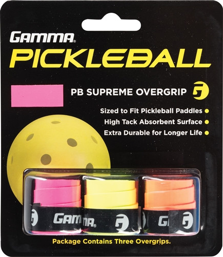 High Tack Pickleball Grip, moisture absorbent.  Chosse from black, white, or neon or fashion mix