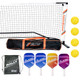 Rally Flare 4 paddle bundled set with a net, balls, paddles, and a drawstring bag