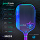 Proton Series Three Project Peacock 13mm Elongated Pickleball Paddle