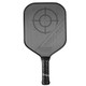 Pursuit RX 6.0 Graphite Pickleball Paddle by Engage features a gray background, with target design and the name of the paddle printed diagonally across the front. The Engage logo is printed horizontally across the paddle throat.