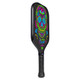 The Daniel De La Rosa Signature Edition Pickleball Paddle from Paddle Candy showcases a bright, sugar skull design on the face, with  the Paddle Candy logo.  Features an elongated handle and tapered neck for an aerodynamic feel.