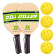 Diller Wood Paddle 2 Pack with 4 pickleball balls