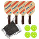 Rally Meister Beginners Set -Four wood paddles, net, and balls.