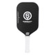 Oneshot Katanashot Carbon Fiber Pickleball Paddle featuring a black paddle background and white Oneshot logo and the Katanashot name down the side. White perforated grip