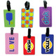 Pickleball luggage tag available in 4 designs including pickelballs, paddle, LOVE or dink.