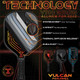 The V720 MAX Pickleball Paddle by Vulcan is like nothing else, and is available is a striking gray and black color combination.