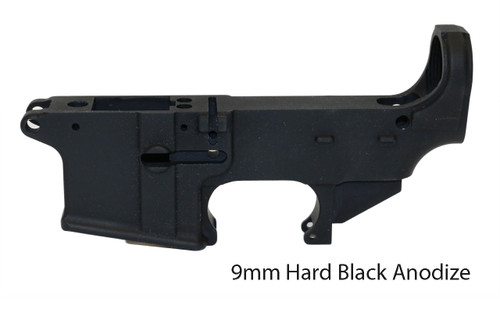  9MM 80% Lower Receiver, Hard Black Anodize