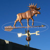 Moose Weathervane right side view on blue sky background