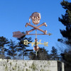 Skull with Bandana and Crossbones Weathervane