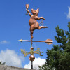 Party Pig with Wine Glass Weathervane