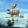 Pig and Rooster Weathervane