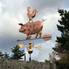 pig weathervane garden decor