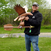 Todd holding Eagle Weathervane for Size Reference