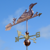 Handmade Copper Loon with Chicks Weathervane Art
