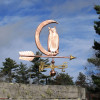Owl in Moon Weathervane