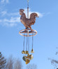 Rooster Wind Chimes - Made in USA - Musical Brass Wind Bells