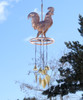 Rooster Wind Chimes - Made in USA - Musical Brass Wind Bells