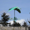 Flying Goose Weathervane shown in patina green with the wings down