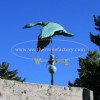 Flying Goose Weathervane shown in patina green with the wings down