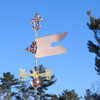banner weathervane with fleur de lis