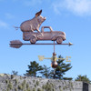 Pickup Truck and Pig Weathervane
