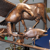 Eagle Weathervane Catching a Salmon