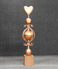 heart colonial finial fence post cap