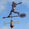 Handmade Copper Softball Player Weathervane Home Decor