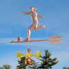 Women's Soccer Player Weathervane