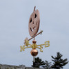 handmade copper jack-o-lantern pumpkin weathervane