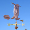 copper penguin with scarf wind vane