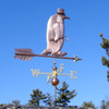 dapper penguin with top hat weathervane