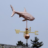 handcrafted copper shark weathervane