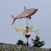 handmade copper shark weathervane