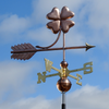 Handmade Copper Four Leaf Clover Weathervane Artwork