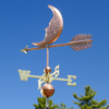 Handmade Copper Moon Weathervane Home Decor