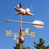 Copper Pig Barn Wind Vane